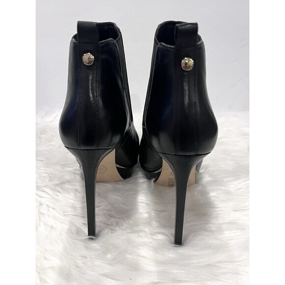 Michael Kors Women Ankle Boots Black Leather Stilleto Heels Pointed Toe Size 9.5 - Picture 5 of 10